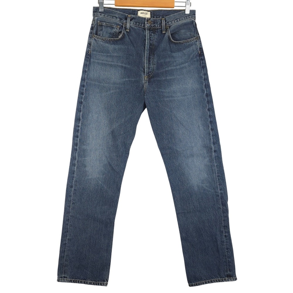 AGOLDE High‎ Rise Straight Leg Jeans Dark Wash Denim Size 29 (Fits 31) READ